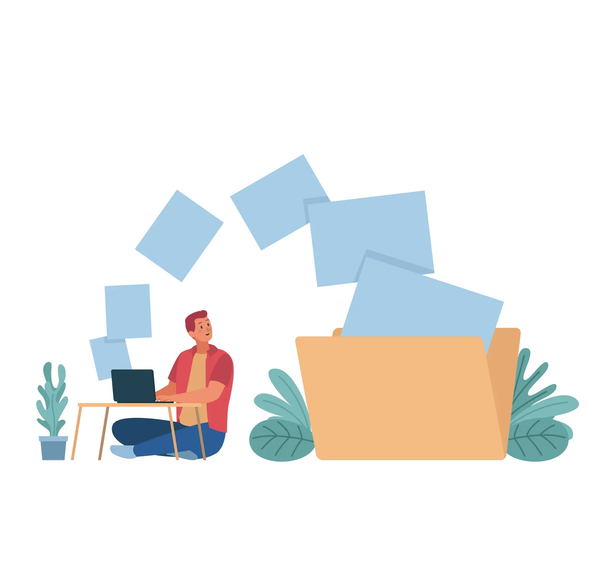 A digital files flaoting